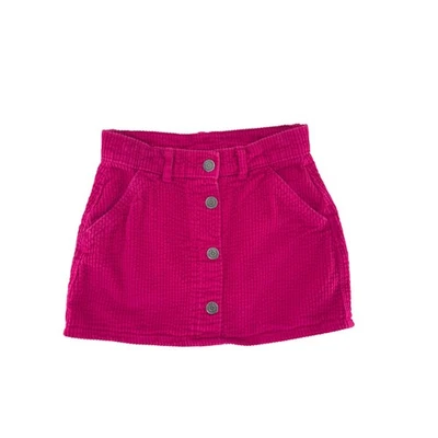 Old Navy Girls Corduroy Skirt Pink Button Front Pockets Size S (6-7) - Image 1 of 4