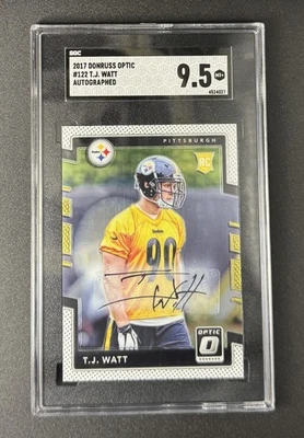 2017 Optic TJ Watt Auto Autograph RC Rookie Steelers DPOY - Image 1 of 2