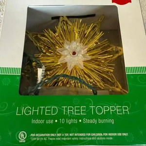 Topper per albero illuminato oro e bianco Home Elements 10 luci - Foto 1 di 11