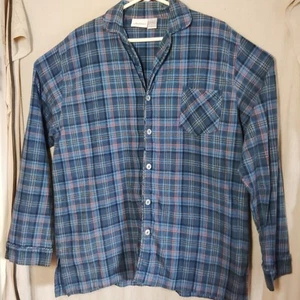 Vermont Flannel Company Women’s Shirt Sz  XL Button Up Blue Plaid Cotton Outdoor - Picture 1 of 13
