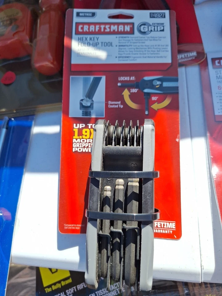 NEW Craftsman 8-PC Extreme Grip Metric Diamond Coated Hex Key Fold-up Tool - Image 1 of 1