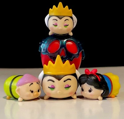 Lote de 5 figuras y soportes de vinilo Blancanieves Disney Tsum Tsum Foto 1 de 4