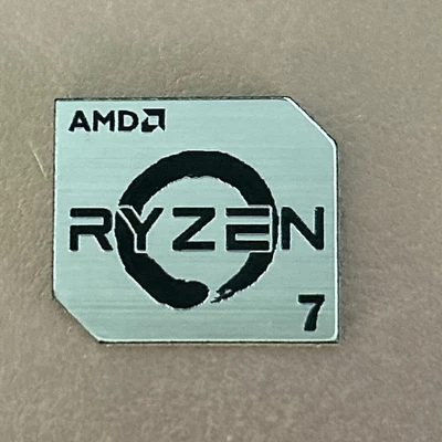 AMD Ryzen 7 Silver and Black CPU Badge -NEW-2mm x 1.75mm - - Image 1 of 3