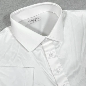 Collars & Co weißes Poloshirt mit Anzugkragen Herren M weiß Business Arbeit Preppy NEU - Bild 1 von 7