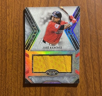 2025 Topps Tier One #GR-JR Jose Ramirez Game Worn Gripping Relic /10 - Image 1 of 3