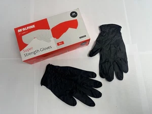 MCALPINE BLACK NITRILE DISPOSABLE GLOVES AUTOMOTIVE PLUMBING 100 BOX M, L OR XL - Picture 1 of 7