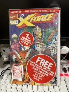 X-Force #1 Signed by Rob Liefeld 1991 Marvel Comic Book NM Deadpool Card - Picture 1 of 3