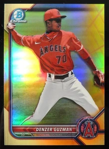 Bowman Chrome Prospect 2022 #BCP-220 DENZER GUZMAN/75 refractor de oro LA Angels - Imagen 1 de 2