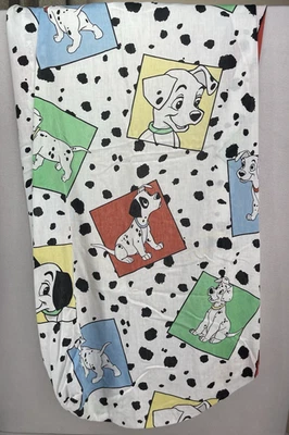 VTG Disney 101 Dalmatians Crib Toddler Fitted Sheet 55x31 Cartoon Puppies 90s - Image 1 of 4