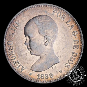 1890 *90 - 5 PESETAS - Alfonso XIII - MP M - MBC+ - Bild 1 von 2