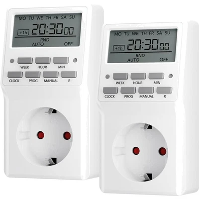 Zeitschaltuhr, Digital, Wochenprogramm, Timer, Steckdose, Countdown, Zufall, ... - Bild 1 von 4