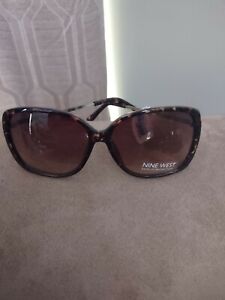 NEW/TAGS AND  AUTHENTIC NINE WEST TORTOISE/GOLD/RHINESTONES Free Shipping