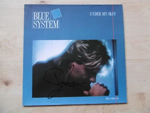 Dieter Bohlen Autogramm signed Maxi-Cover 12" Blue System - Under My Skin Vinyl - Bild 1 von 2