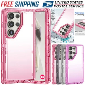 For Samsung Galaxy S24 Ultra/Plus S24+ Clear Crystal Heavy Duty Cover Phone Case - Picture 1 of 39