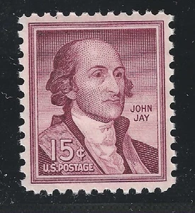 SELLO DE ESTADOS UNIDOS #1046 — 15c JOHN JAY — XF -- COMO NUEVO — GRADO 90 - Imagen 1 de 3
