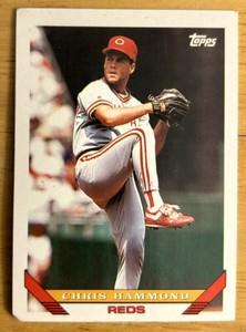 1993 Topps Chris Hammond Baseball Card #437 Reds Low-Grade Bad Corners & Edges