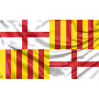 Barcelona Stadtflagge, einzigartiges Design, 3x5 Fuß / 90x150 cm, Made in EU