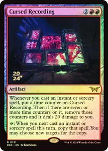 MTG FOIL Cursed Recording Prelanzamiento Duskmourn House of Horror - Promoción: Fecha - Imagen 1 de 1