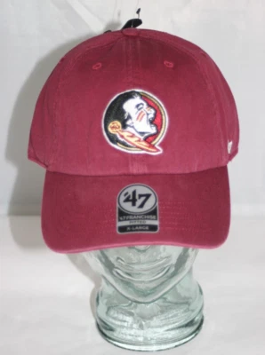 '47 品牌贴合佛罗里达州 FSU 塞米诺尔石榴石和金色学院帽 XL 全新带标签 — 第 1/4 张图片