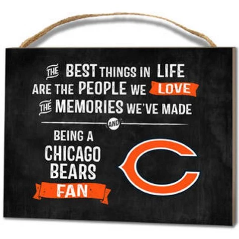 Chicago Bears 5x5 Licensed Small Wood Plaque Best Things In Life Cover