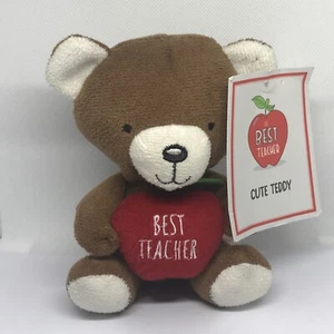 Cute Teddy Bear - Best Teacher - 14cm Plush - Brand New With A Tag - Picture 1 of 12