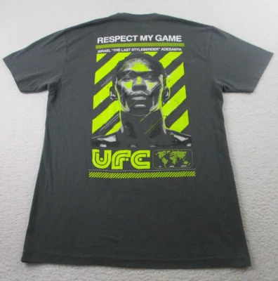 Camiseta Israel Adesanya Para Hombres M UFC The Last Stylebender MMA Gráfico Gris Camiseta Foto 1 de 4