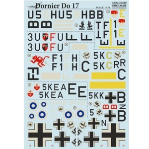 Aufkleber für Flugzeug 1:72 Dornier Do 17 Waterslide Decals Print Scale 72-098 - Bild 1 von 24