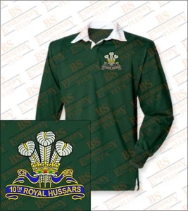 10TH ROYAL HUSSARS Embroidered Rugby Shirts - Picture 1 of 9