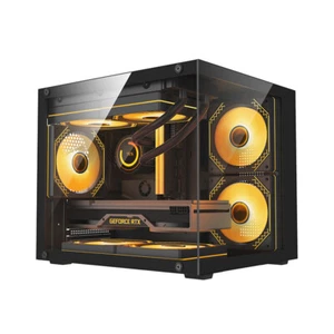 Mini Transparent Desktop Computer Case PC Tower For M-ATX/ITX Motherboard - Afbeelding 1 van 13