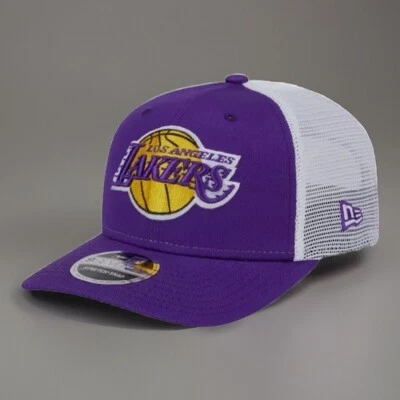 Gorra elástica a presión Los Angeles Lakers New Era malla trasera Trucker 9SEVENTY **NUEVA** Foto 1 de 4
