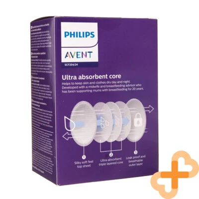 Philips AVENT Einweg Brust Bremsbeläge 24 Stück Ultra Saugfähige Core Komfort - Bild 1 von 4