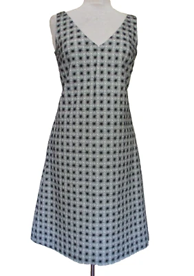 Piazza Sempione Dress 42 IT Women White Black Embroidered Cotton Sleeveless - Image 1 of 4