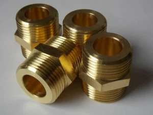 Doppelnippel 3/4" 4er Set flachdichtend Thermosolar Sanitär - Picture 1 of 1