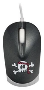 TRUST BLACK & WHITE PIRATE OPTICAL USB MINI MICRO MOUSE 75 X 43 X 30MM, 16823 - Picture 1 of 2