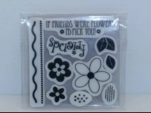 IF FRIENDS WERE FLOWERS, I'D PICK YOU RUBBER STAMPS, PACKAGE OF 10, NIB - Picture 1 of 4