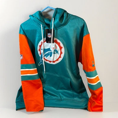Sudadera con capucha retro para hombre Miami Dolphins Nike XL Aqua Foto 1 de 4