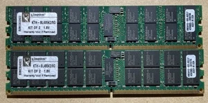 2x KINGSTON KTH-BL495K2/8G PC2-6400R DR2 800 8GB ECC REG KIT (4G x 2) FOR SERVER - Picture 1 of 1