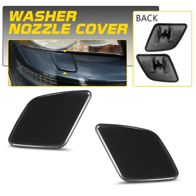 Tapa de cubierta de boquilla de arandela de faros delanteros negra para Volvo XC90 2007-2014 Foto 1 de 4
