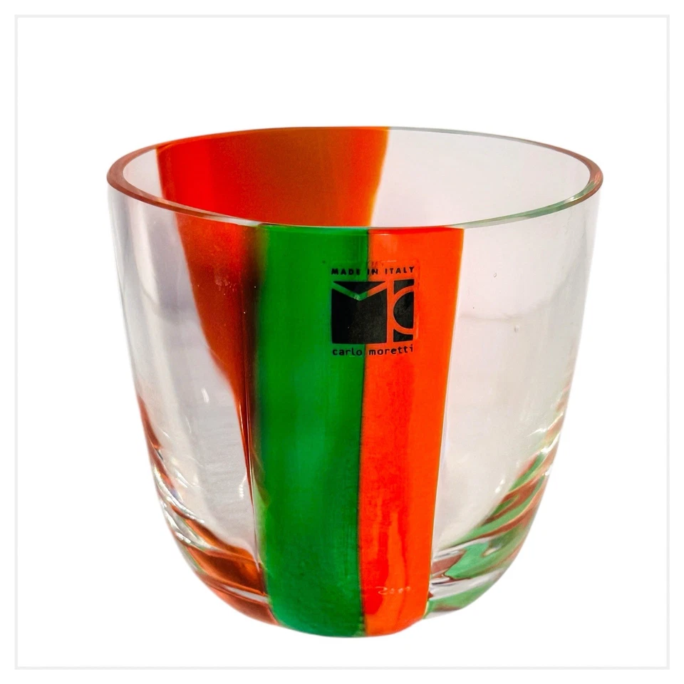 Bicchiere Vetro Murano Carlo Moretti Collezione I DIVERSI Firmato - Immagine 1 di 4