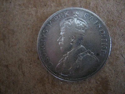 1911 CANADA  25 CENTS Fine & RARE Silver Coin. - Image 1 of 2