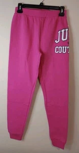 Juicy Couture- Girls Youth Jogger Pants Size L 12/14 NEW Bright Pink - Picture 1 of 10