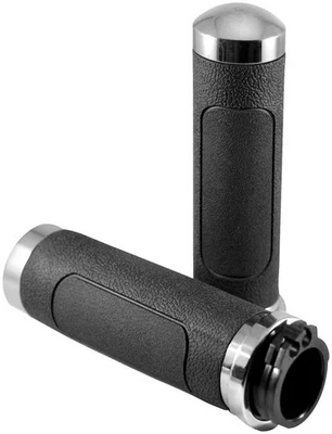 Avon Chrome V-Cruiser Hand Grips for 1984-2013 Harley Softail Sportster VT-62-CH - Image 1 of 4