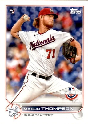 2022 Topps Opening Day #145 Mason Thompson RC Washington Nationals - Image 1 of 2