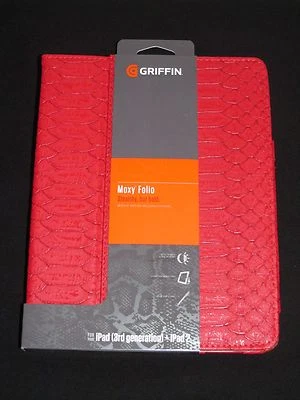 New Griffin GB35486 Moxy Folio Case for iPad 3rd/4th Gen. iPad 2 - Red/Gold, NWT - Image 1 of 4