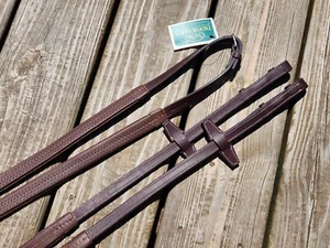 Devoucoux Cosido Cuero Marrón Cazador Riendas Inglesas - Talla Cob - Nuevo con Etiquetas - Imagen 1 de 9
