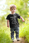 Numéro de nom personnalisé enfant T-shirt idéal pour anniversaire âge t-shirt année personnalisée