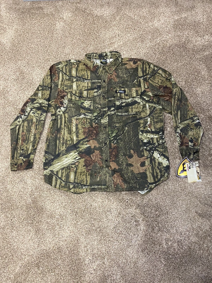 Mossy Oak scent shield Men's Camo Hunting Shirt, Button Up Shirt for Men XL, NWT - Image 1 of 4