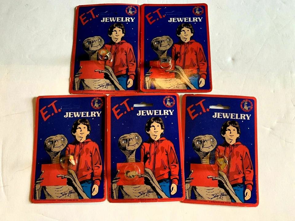 Paquete De Colección De 5 - Años 80 E.T. Anillos de joyería Star Power - Nuevos en caja Foto 1 de 4