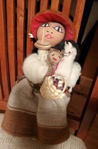 Vintage Peruvian Native Folk Art Rag DOLL PERU handmade - Picture 1 of 4