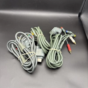 OEM Microsoft Xbox 360 Console Component HD AV Cable HDTV 001 002 READ LOT OF 3 - Picture 1 of 6